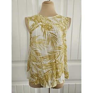 Nanette Lepore Gold Ray Smocked Tank Top Sz S